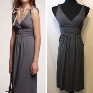 J Crew Grey Jersey Knit Promenade Midi Dress - 0